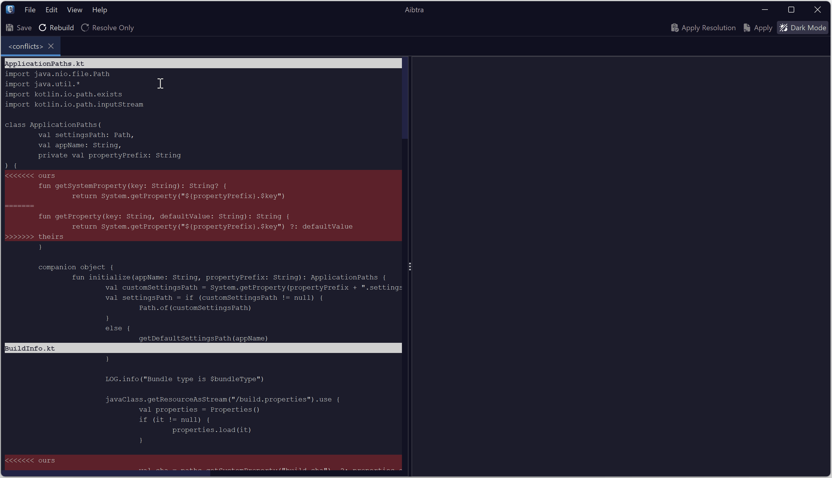Experimental Conflict Resolver